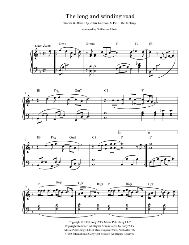 The Long And Winding Road (arr. Guilherme Ribeiro)