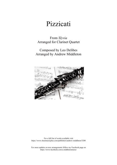"Pizzicati" from Sylvia for Clarinet Quartet (arr. Andrew Middleton)