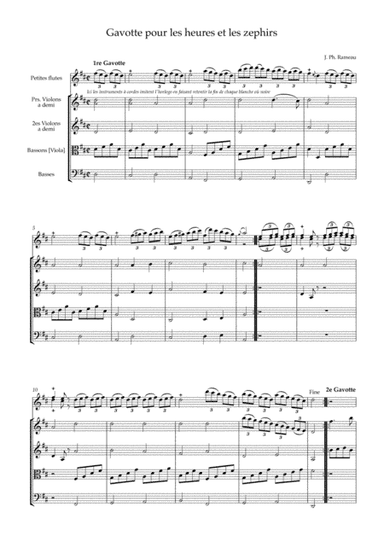 Gavotte pour les heures et les zephyrs - 2 recorders and string orchestra (arr. Enrique Llorens)