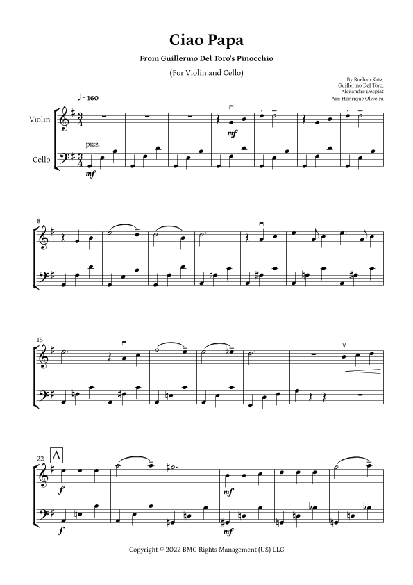 Ciao Papa (arr. Henrique Oliveira)