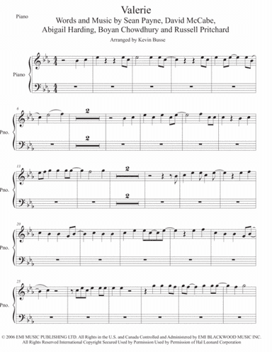 Valerie (arr. Kevin Busse)
