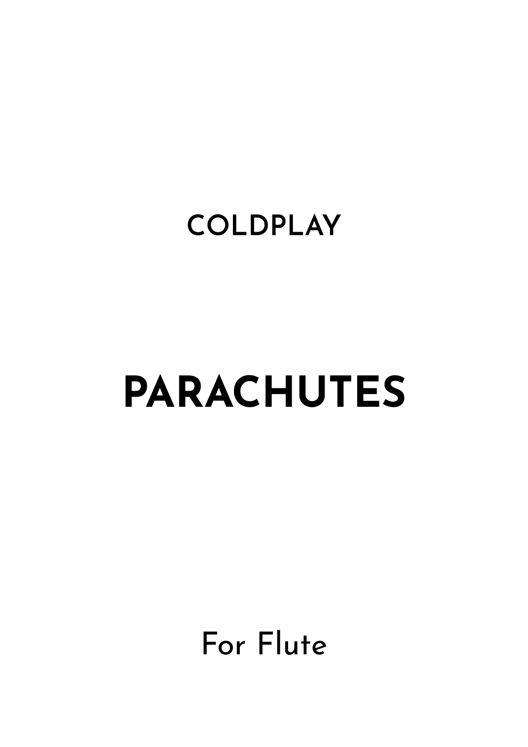 Parachutes (arr. Jireh J.)