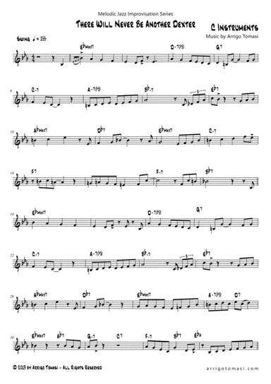 Melodic Jazz Improvisation Series: There Will Never Be Another Dexter (C Instruments)