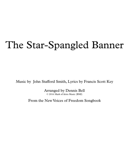 The Star-Spangled Banner (arr. Dennis Bell)