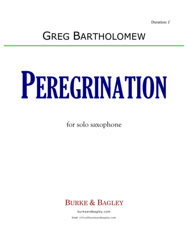 Peregrination for Solo Saxophone