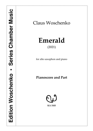 Emerald for alto saxophone and piano