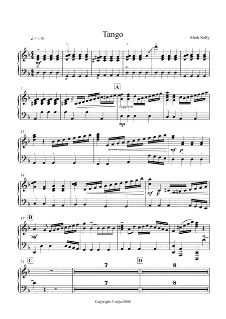 Tango for strings, piano and percussion.