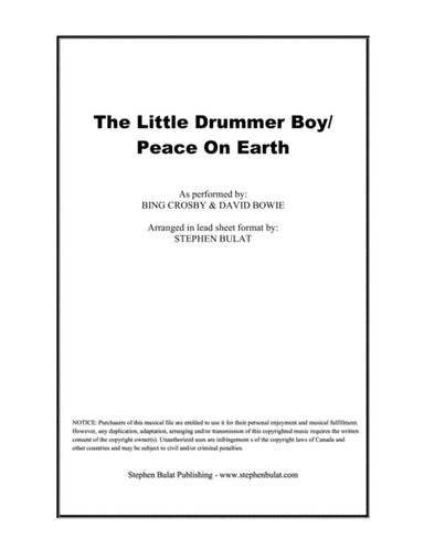 Little Drummer Boy/peace On Earth (arr. Stephen Bulat)