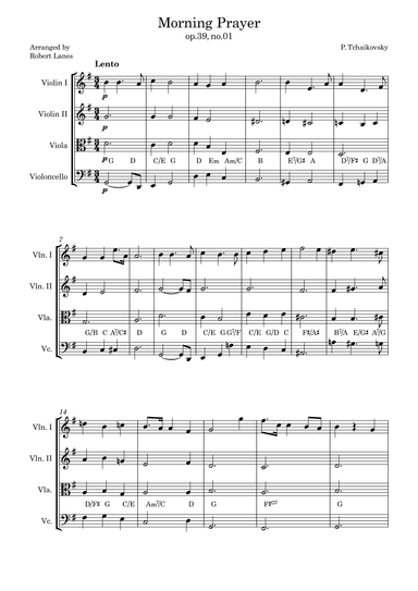 Morning Prayer (arr. Robert Lanes)