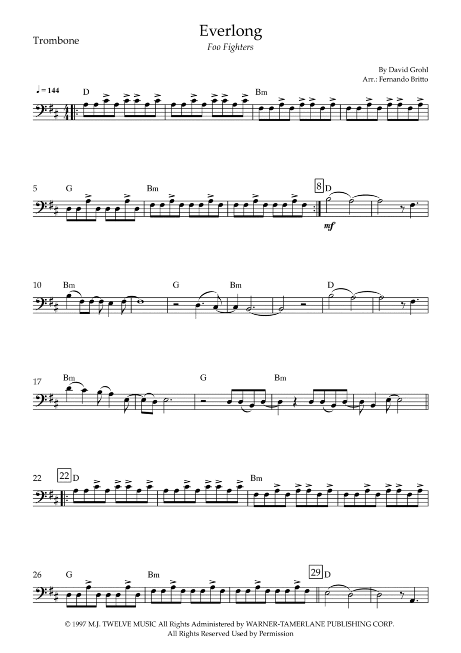 Everlong (arr. Fernando Britto)