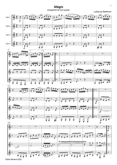 Allegretto (arr. Edition Maulwurf)