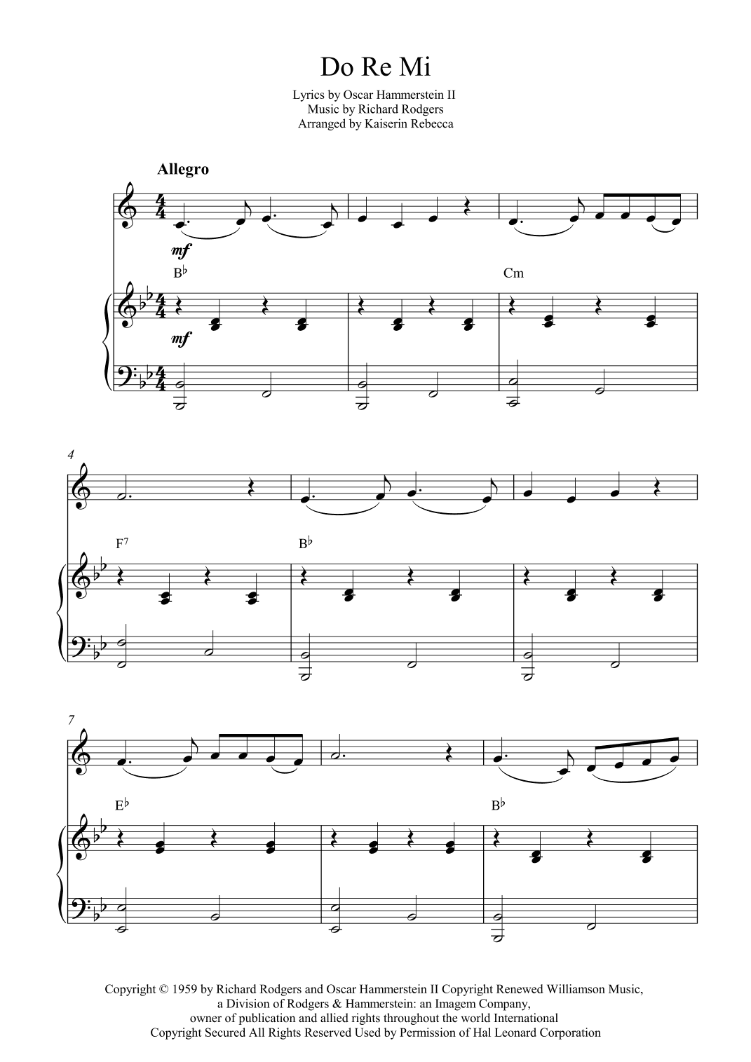 Do-re-mi (arr. Kaiserin Rebecca)