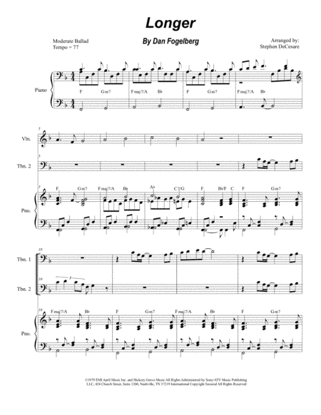 Longer (arr. Stephen DeCesare)