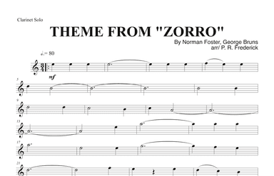 Theme From Zorro (arr. P. R. Frederick)