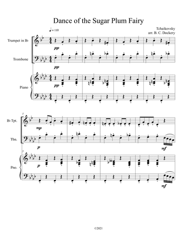 Dance of the Sugar Plum Fairy (Trumpet and Trombone Duet with Piano Accompaniment) (arr. B. C. Dockery)