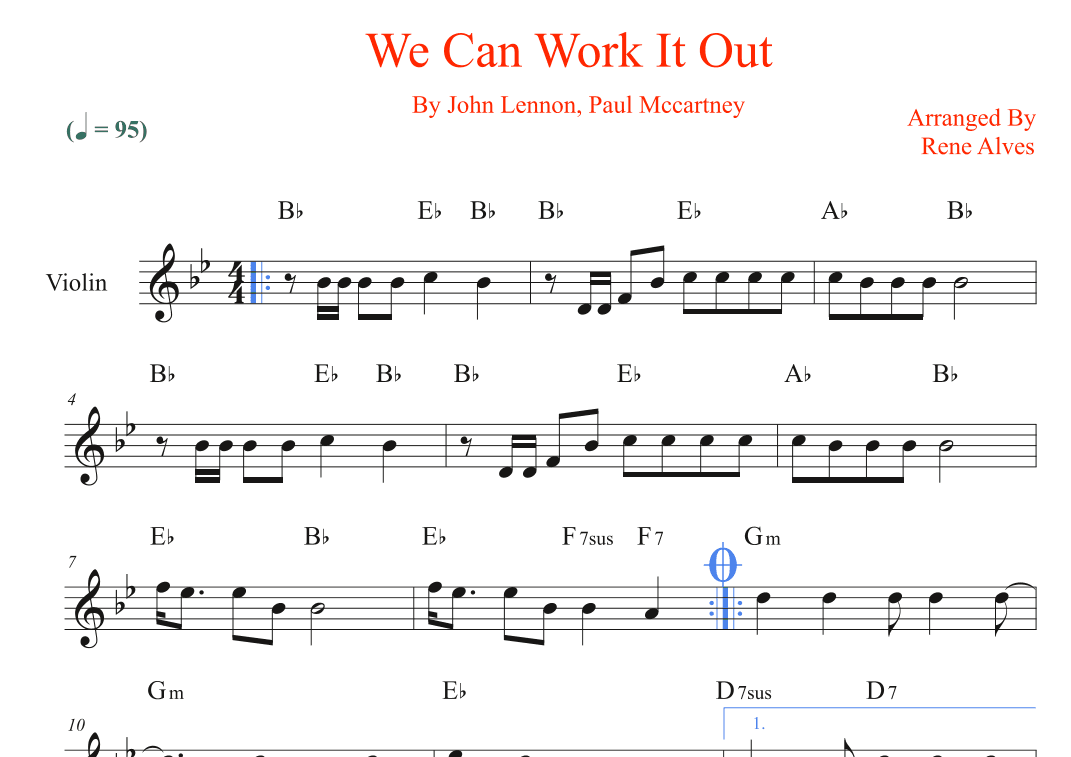 We Can Work It Out (arr. Rene Alves)