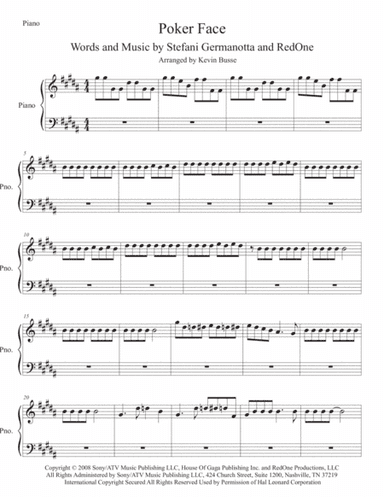 Poker Face (arr. Kevin Busse)