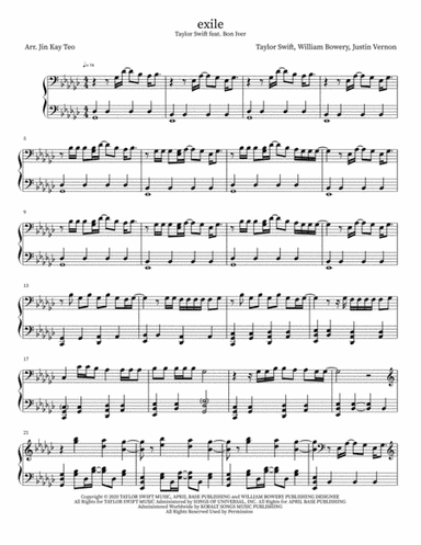 Exile (arr. Jin Kay Teo)