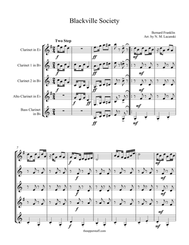 Blackville Society (arr. Nick Lacanski)