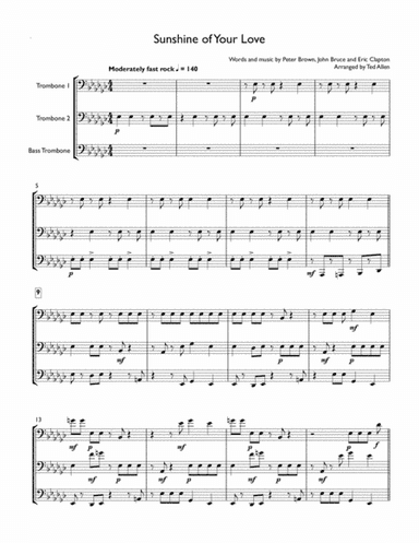 Sunshine Of Your Love (arr. Ted Allen)