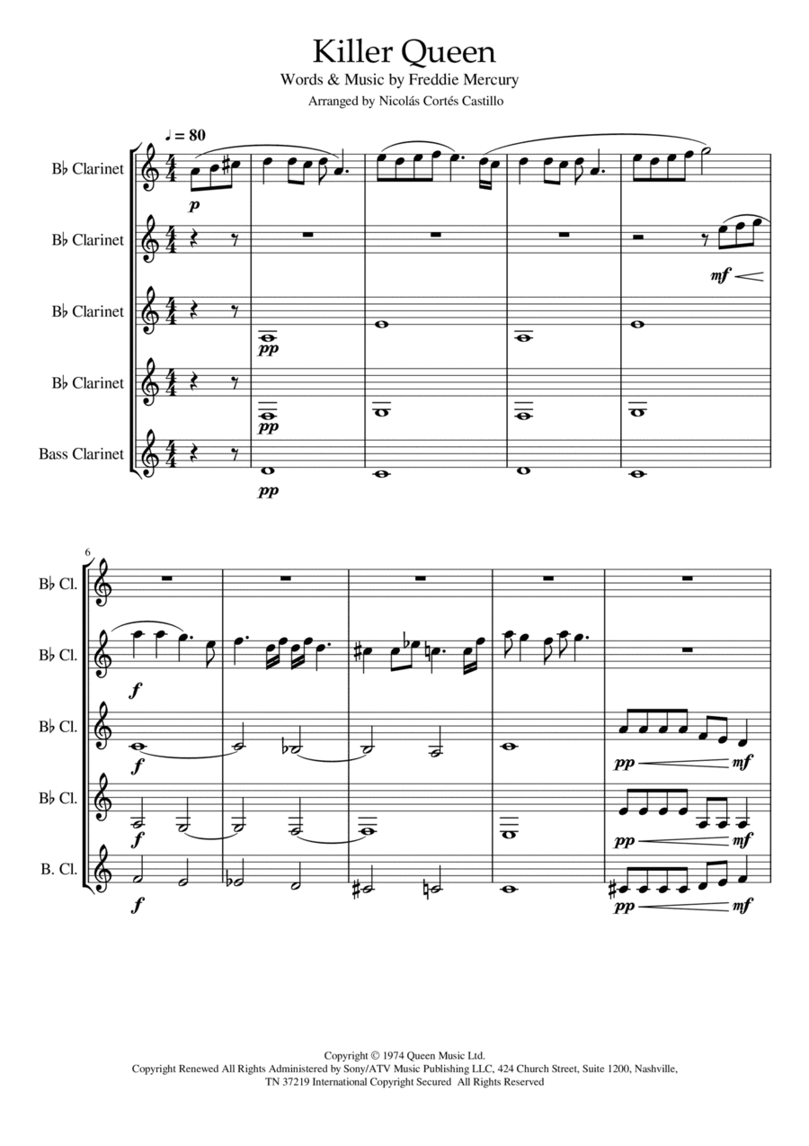 Killer Queen (arr. Nicolás Cortés Castillo)