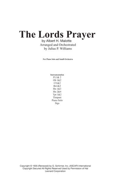 The Lord's Prayer (arr. Julius P. Williams)