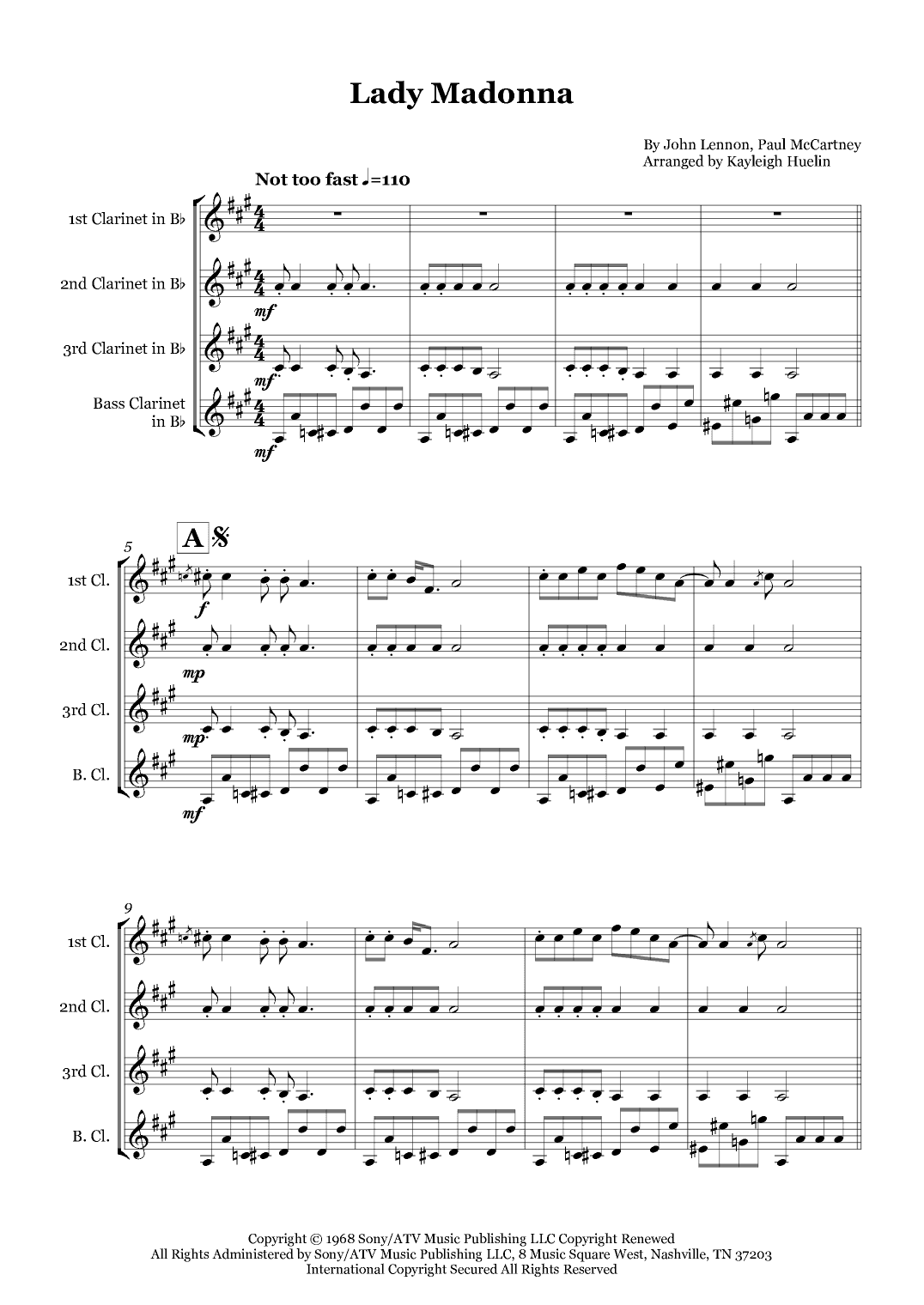 Lady Madonna (arr. Kayleigh Huelin)