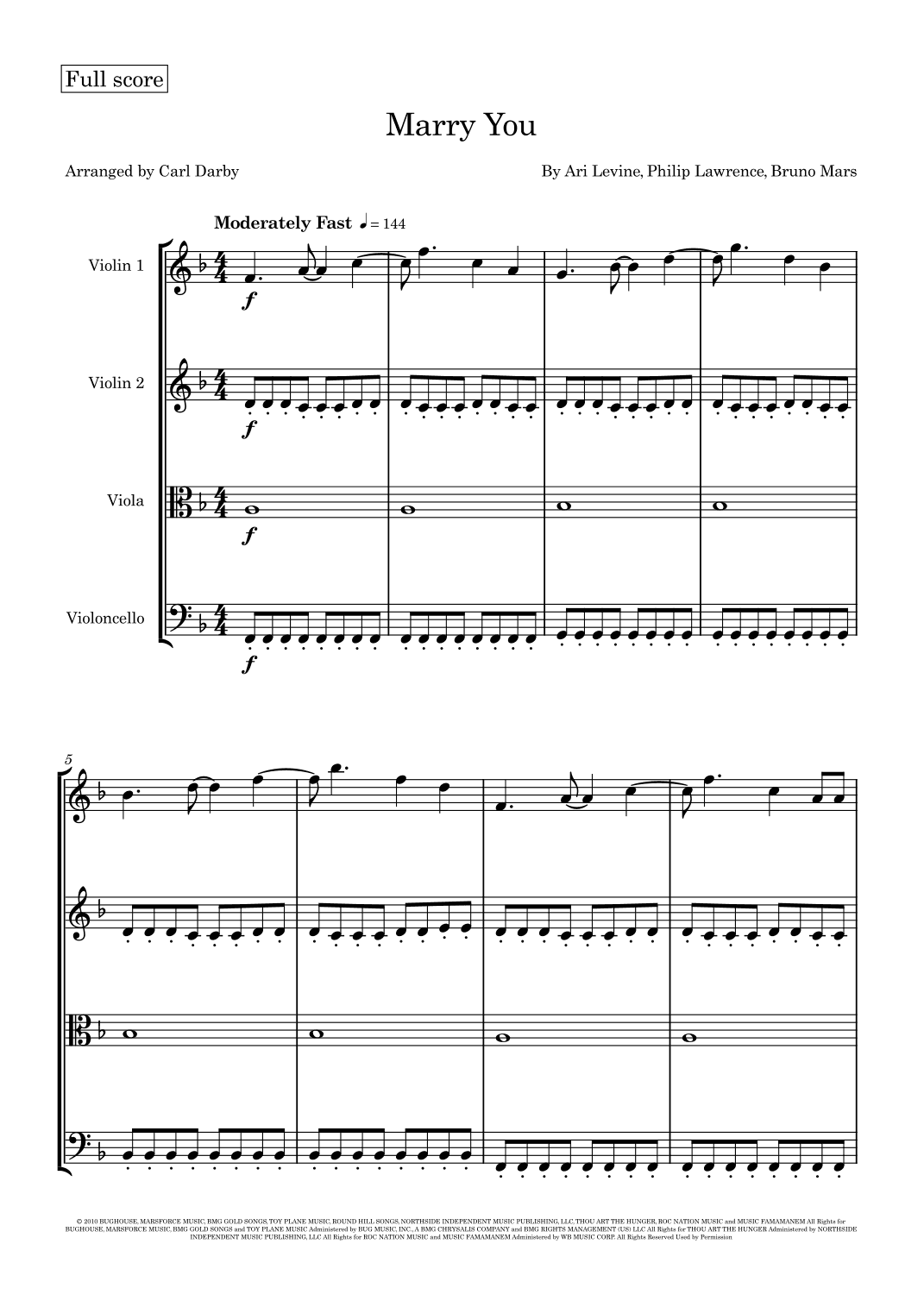 Marry You (arr. Carl Darby)
