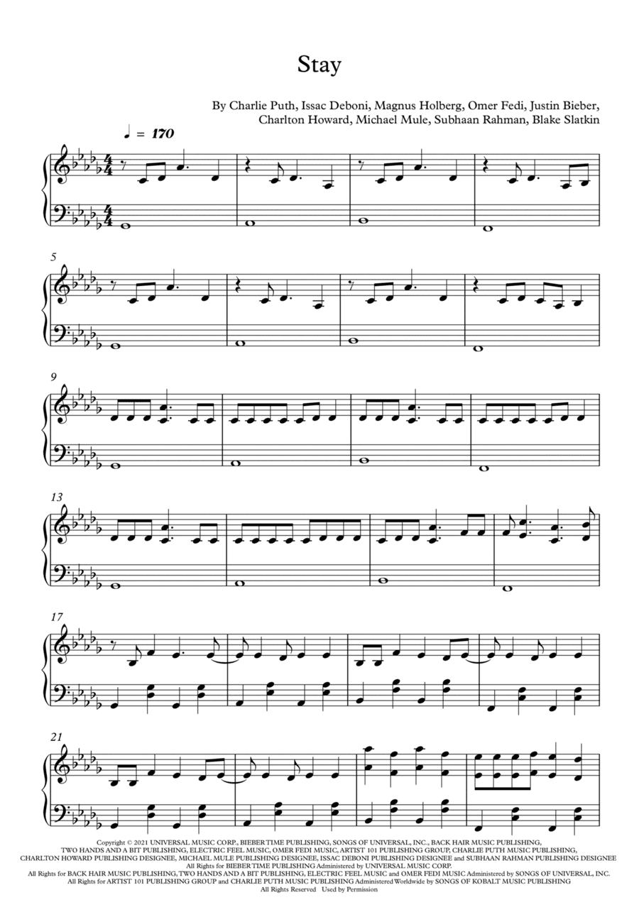 Stay (arr. Fernanda Moura)