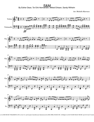 S&m (arr. Michelle Marrocco)