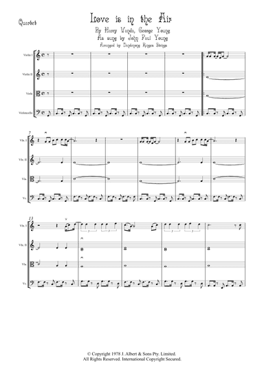 Love Is In The Air (arr. Dandenong Ranges Strings)