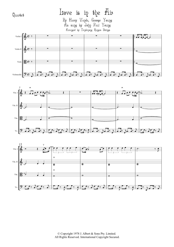 Love Is In The Air (arr. Dandenong Ranges Strings)