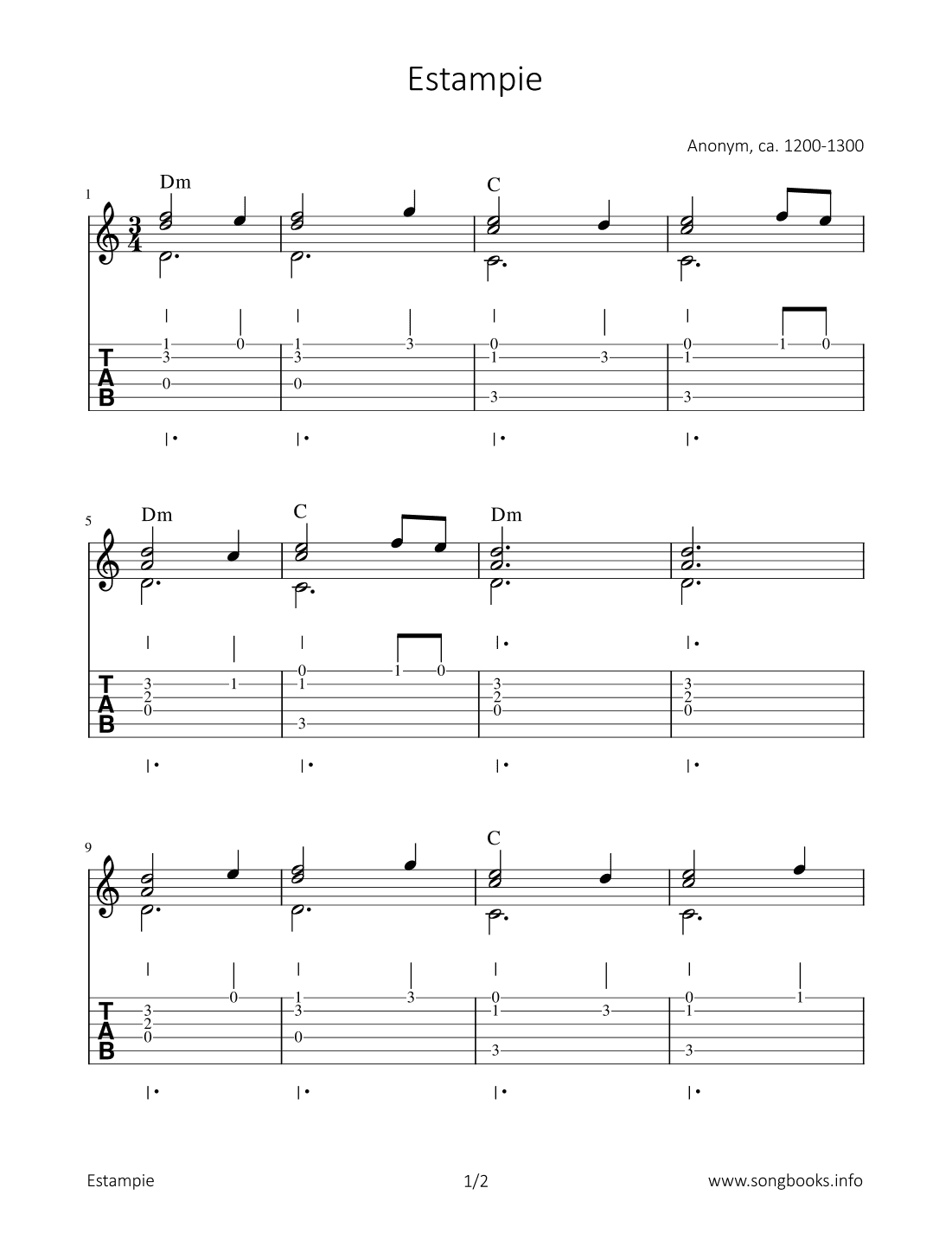Estampie (arr. Bettina Schipp)