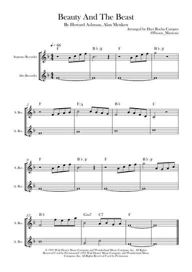 Beauty And The Beast (arr. Davi Rocha Campos)
