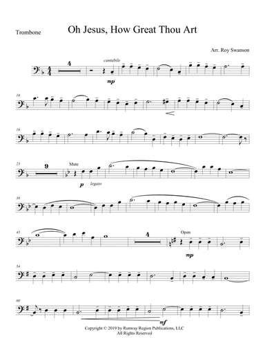 Oh Jesus, How Great Thou Art (arr. Roy Swanson)
