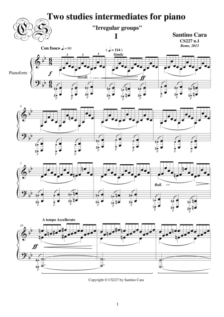 Two studies intermediates for piano - CS227
