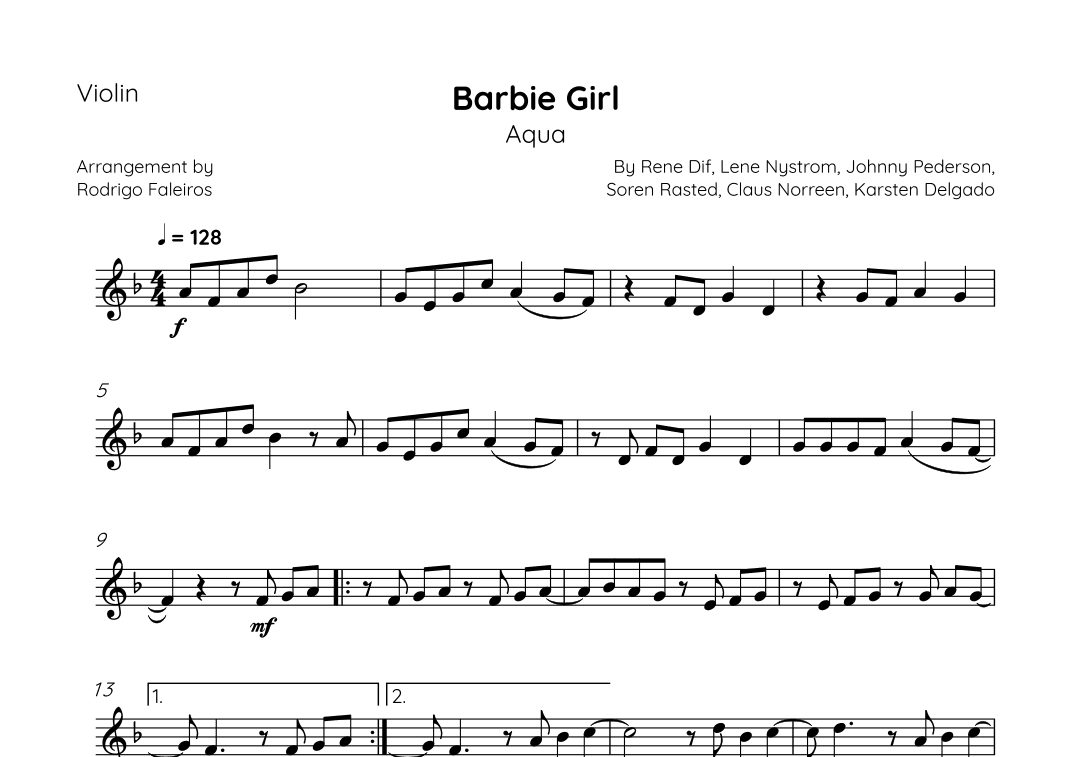 Barbie Girl (arr. Rodrigo Faleiros)