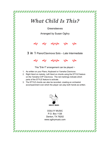 What Child Is This? (arr. Susan Ogilvy)