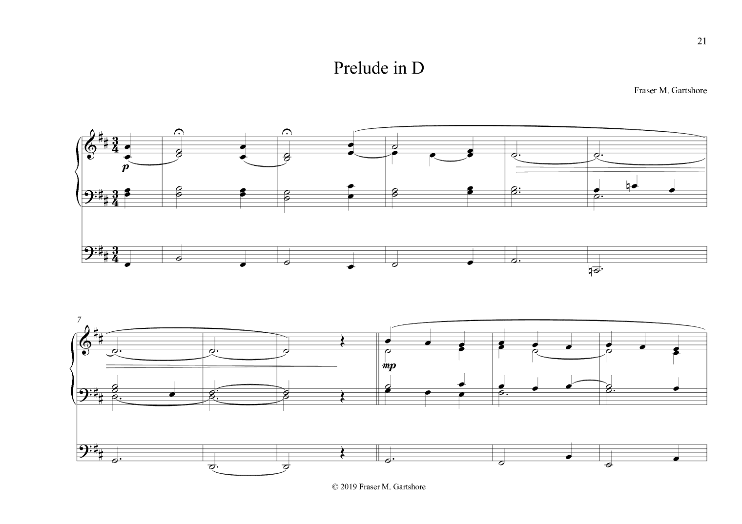 Prelude in D