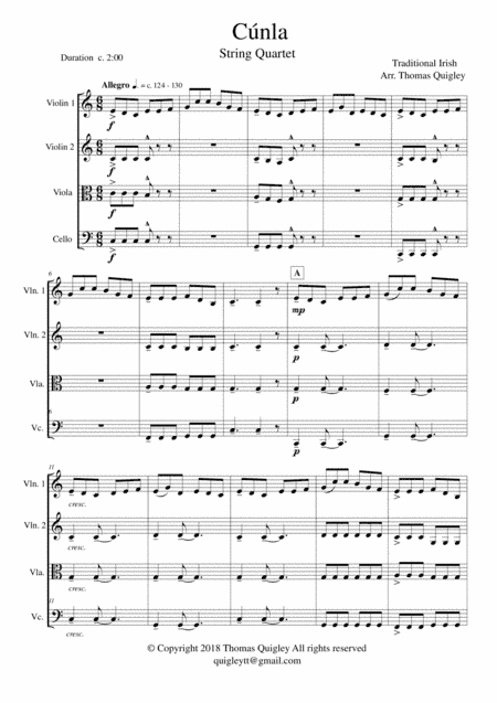 Cúnla (arr. Thomas Quigley)