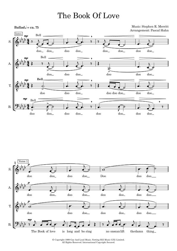 The Book Of Love (arr. Pascal Hahn)