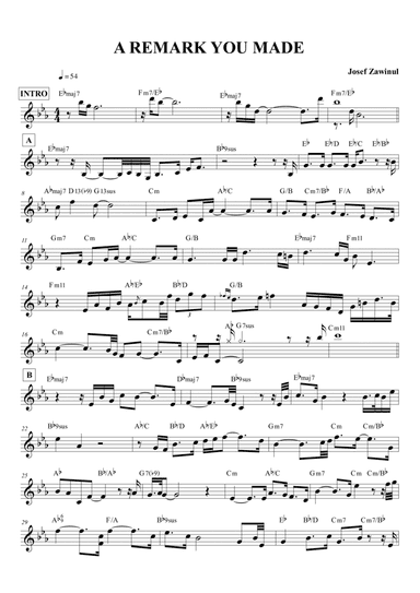 A Remark You Made (arr. Luca Aletta)