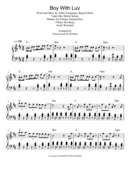 Boy With Luv (arr. Vinson Louis R Esteban)