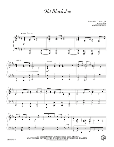 Old Black Joe (arr. Marianne Kim)