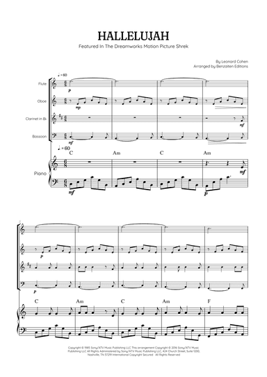 Hallelujah (arr. Benzaiten Editions)