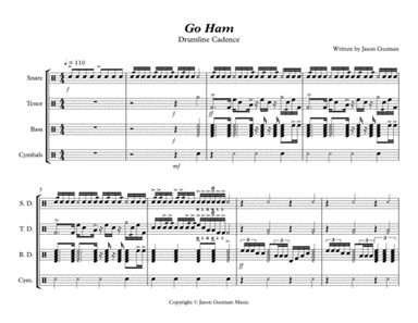 Go Ham - Drumline Cadence - Difficulty: Advanced