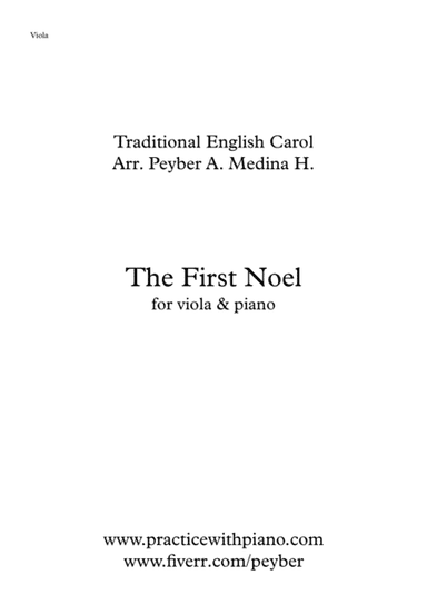 The First Noel, for viola and piano (arr. Peyber A. Medina H.)