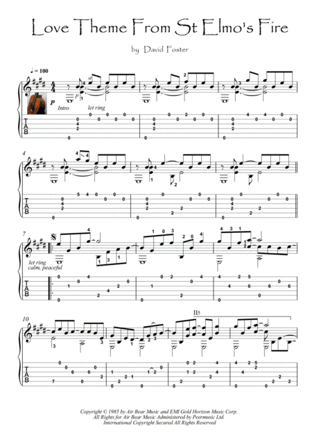 Love Theme From "st. Elmo's Fire" (arr. PianoSheetNow)