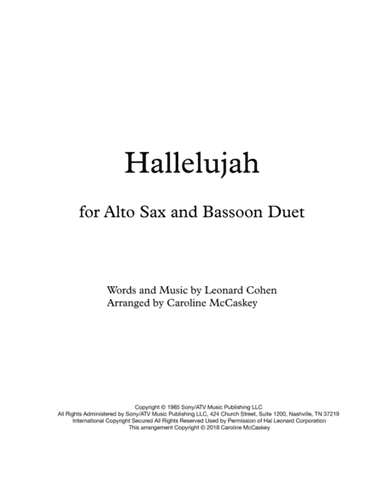 Hallelujah (arr. Caroline McCaskey)