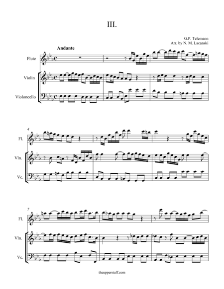 Sonata in C Minor Movement III (arr. Nick Lacanski)
